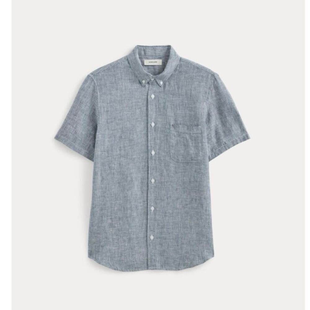 NWT Everlane Classic ShortSleeve Shirt 100% linen beach casual preppy coastal